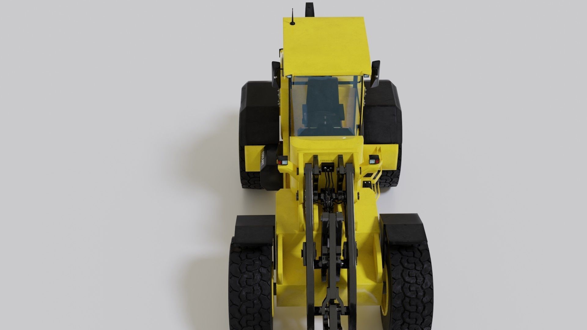 Wheel loader Low-poly 3D model_21