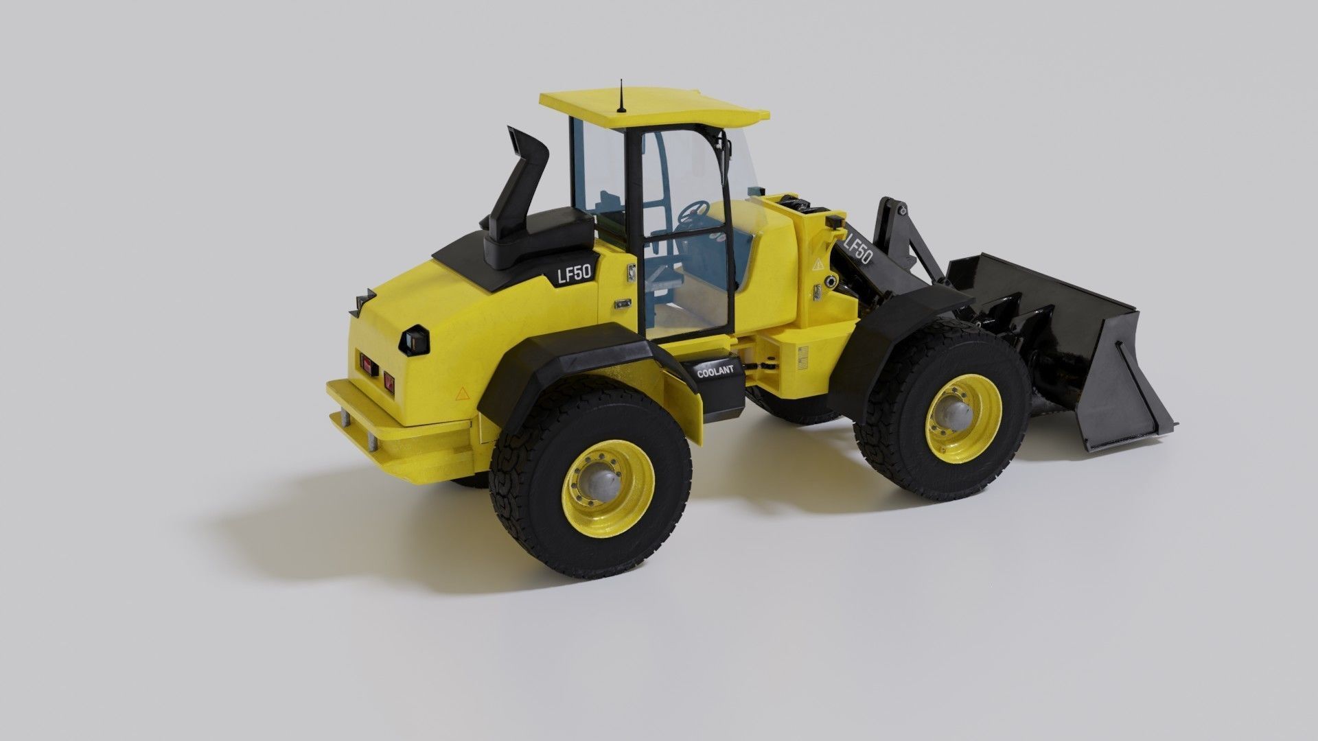 Wheel loader Low-poly 3D model_8