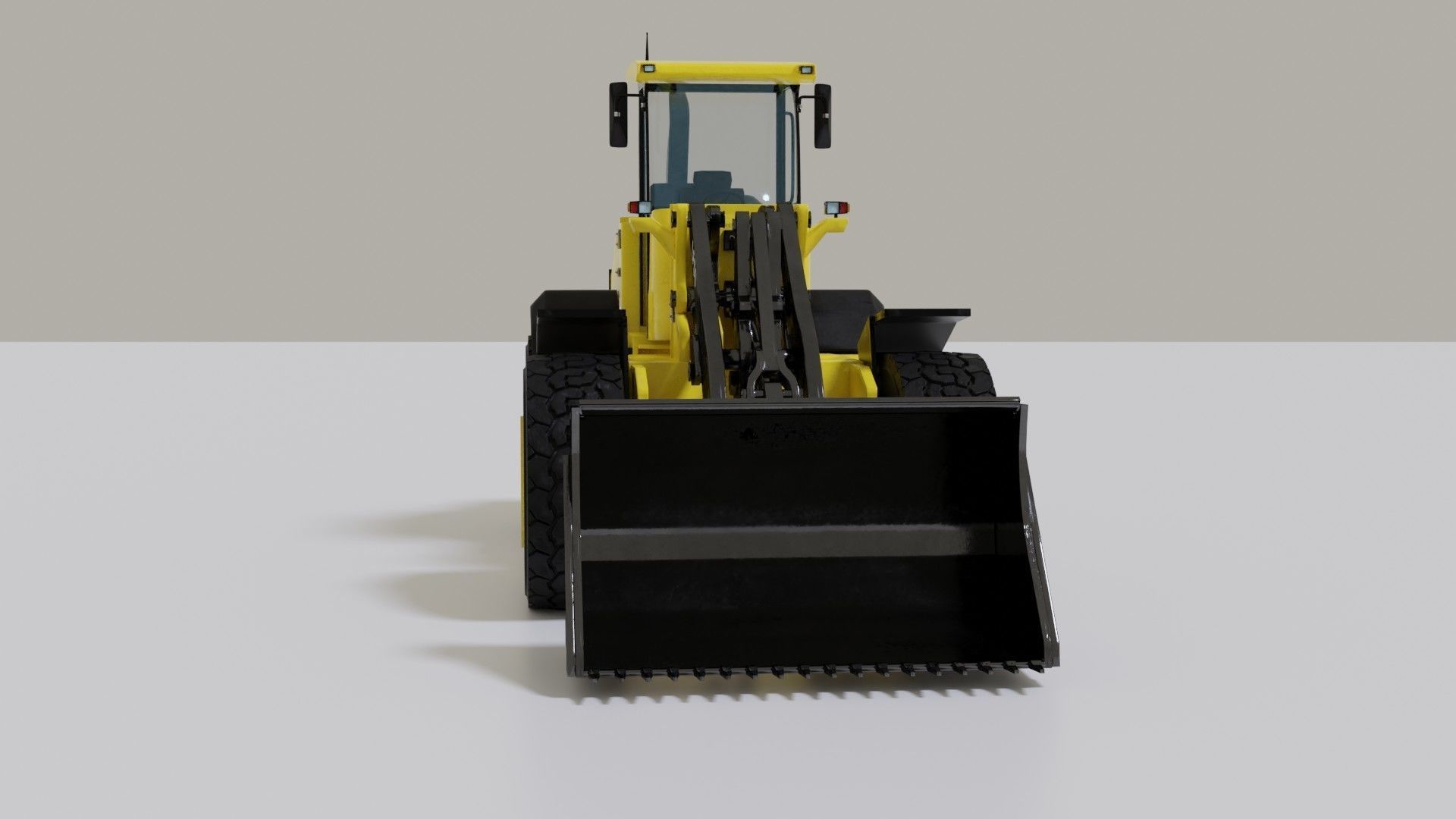 Wheel loader Low-poly 3D model_14