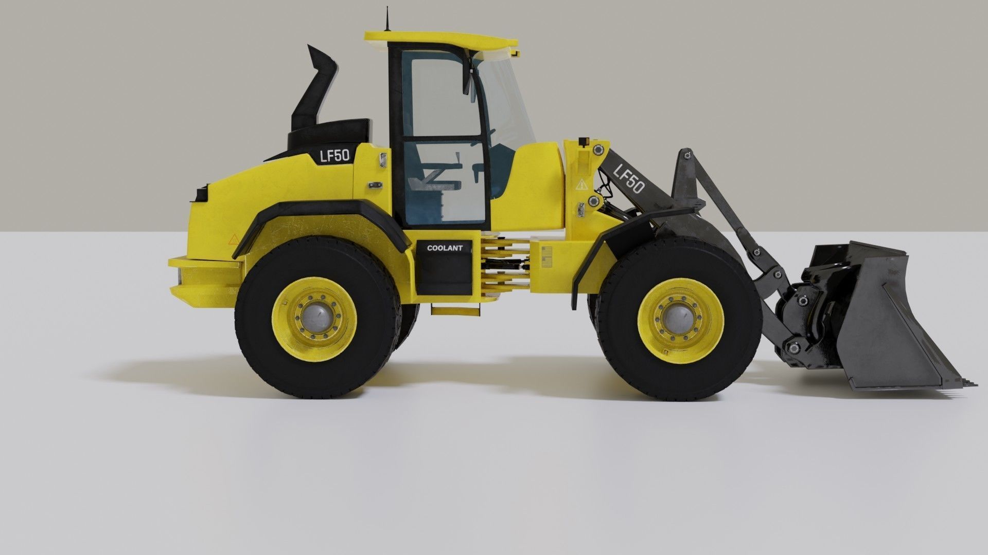 Wheel loader Low-poly 3D model_15