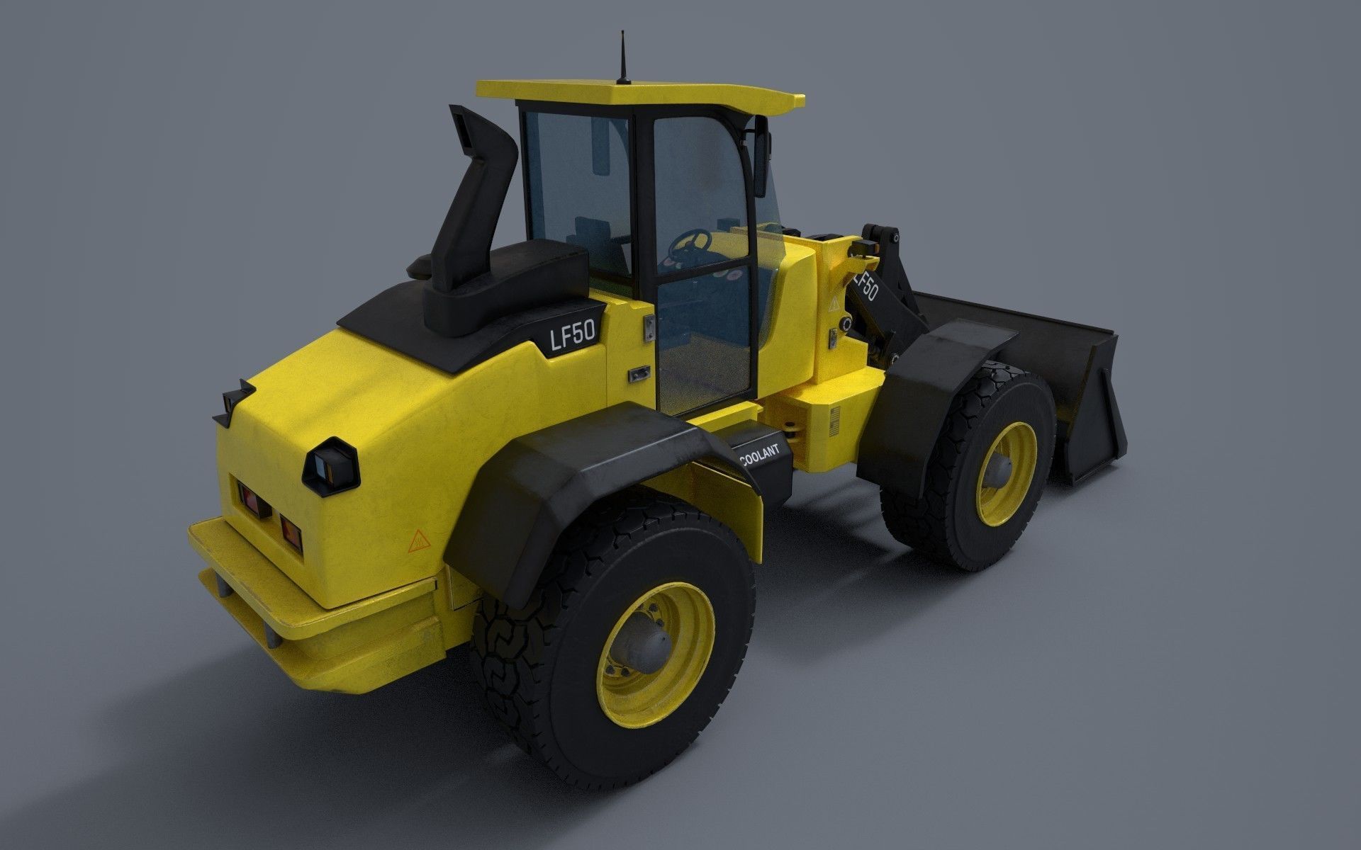 Wheel loader Low-poly 3D model_44