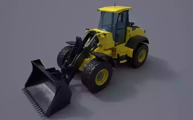 Wheel loader Low-poly 3D model