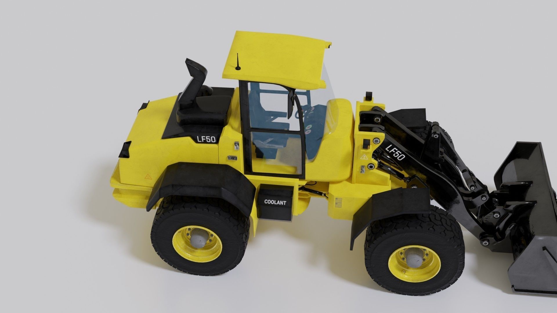Wheel loader Low-poly 3D model_22