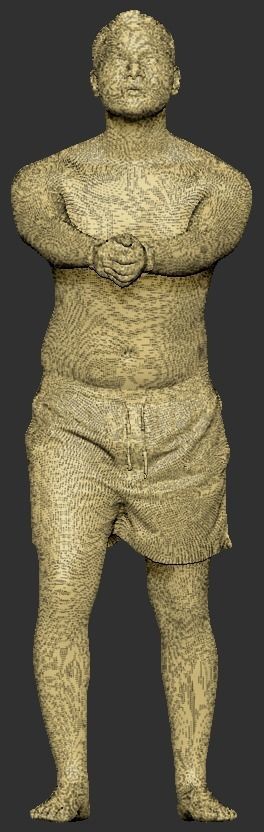 Man in shorts playing beach volleyball 331 Low-poly 3D model_4