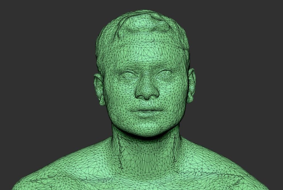 Man in shorts playing beach volleyball 331 Low-poly 3D model_7