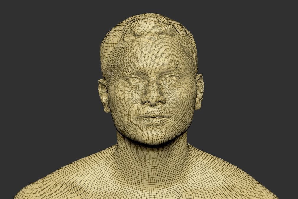 Man in shorts playing beach volleyball 331 Low-poly 3D model_5