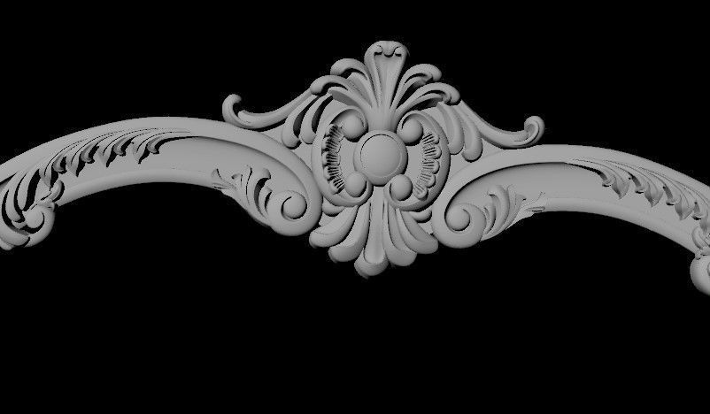 bed footboard and headboard plus mirror in excellent quality 3D model_1