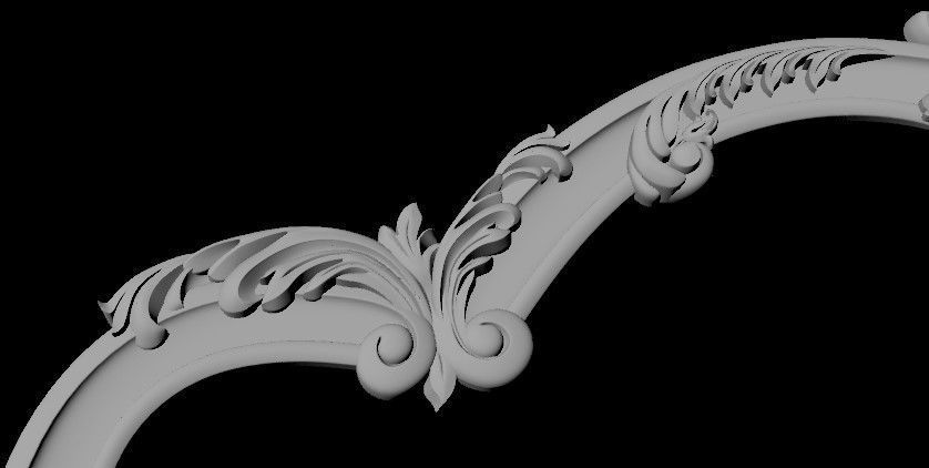 bed footboard and headboard plus mirror in excellent quality 3D model_2