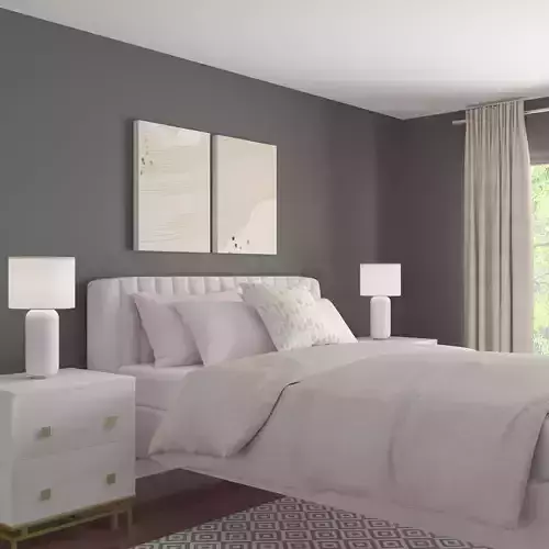 Elegant bedroom interior scene