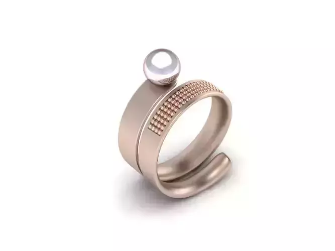 Lavender Pearl Ring 3D model