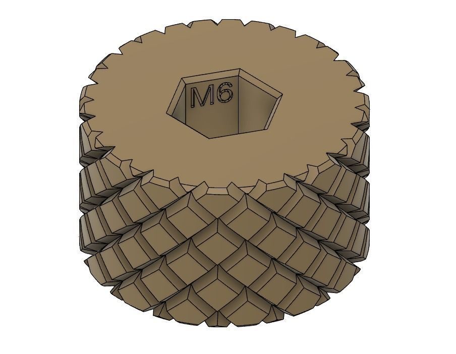 Knob with hex nut M6 M8 M10 3D print model_10