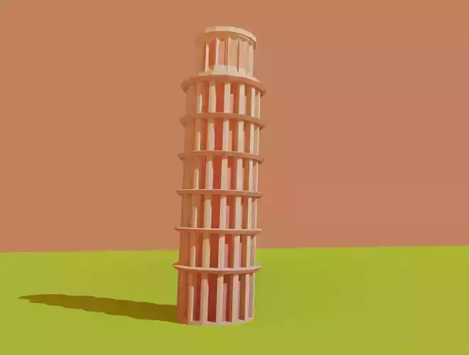 slylized tower of pisa