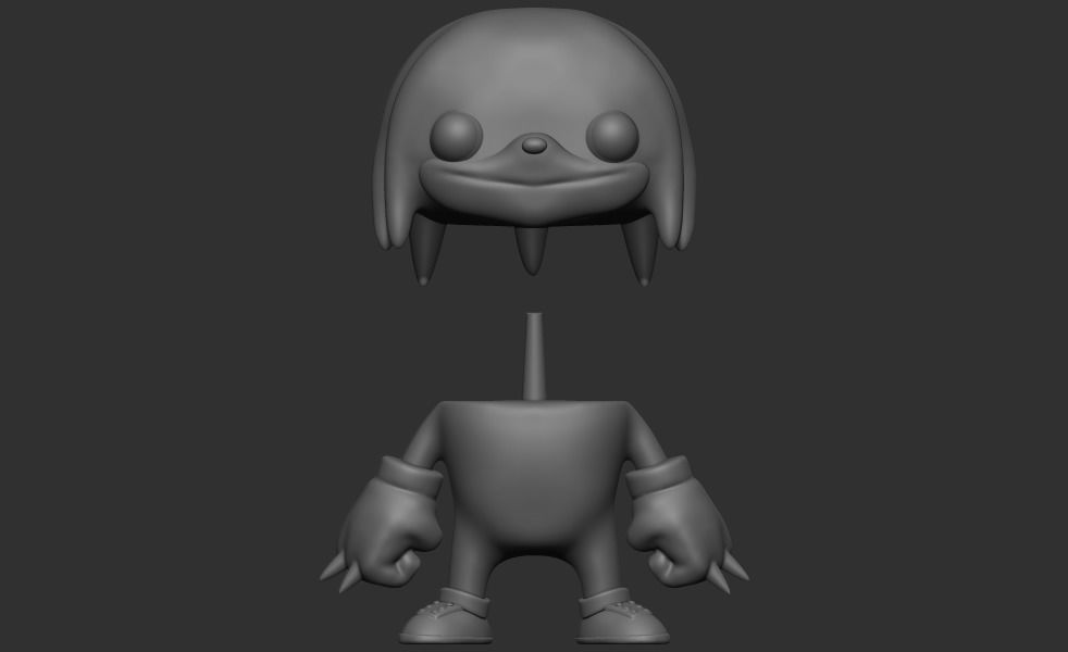Knuckles Funko Pop 3D print model_6