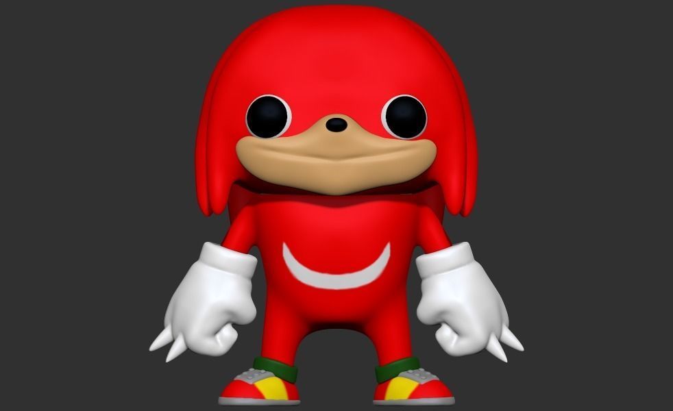 Knuckles Funko Pop 3D print model_2