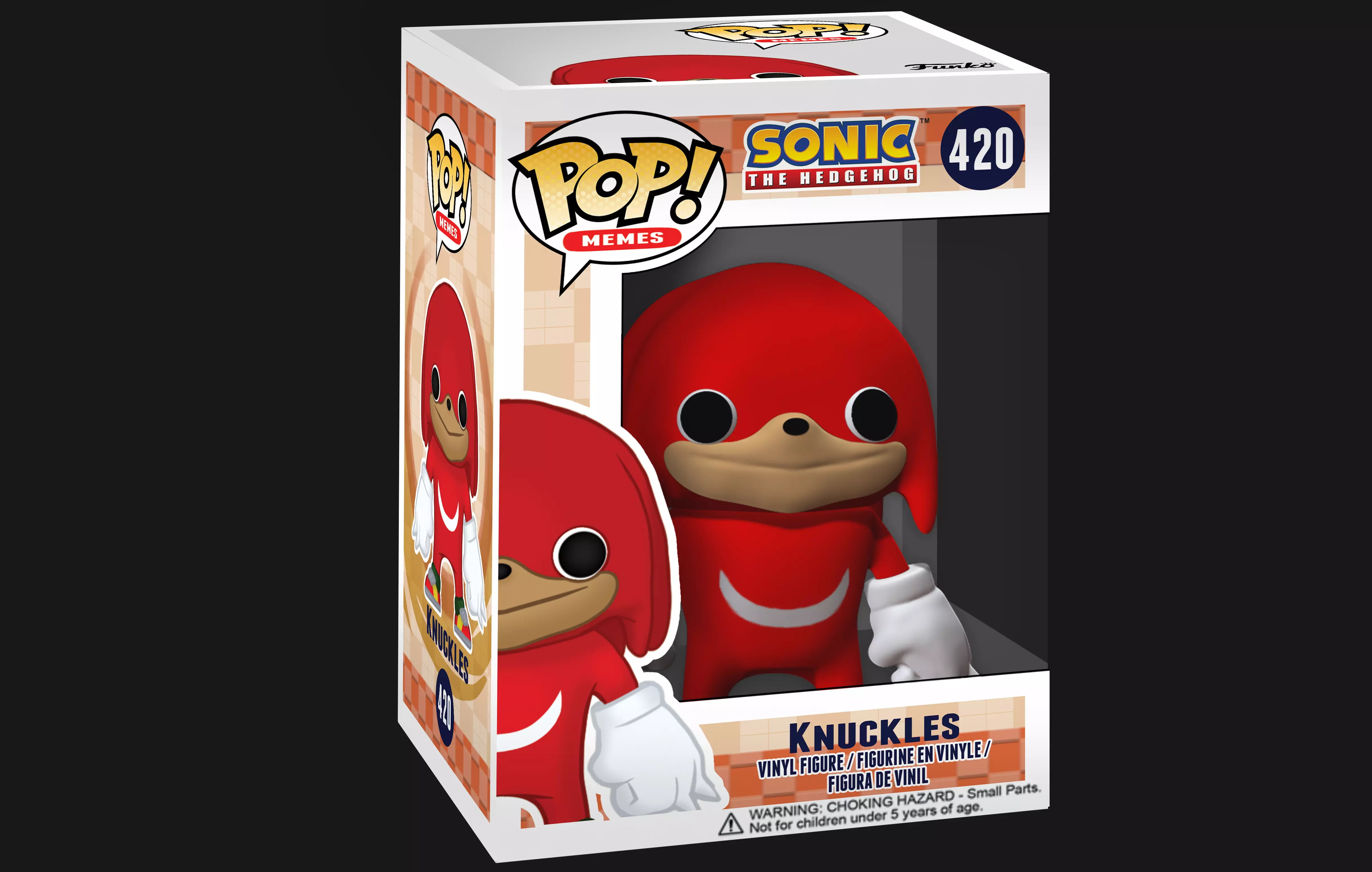 Knuckles Funko Pop 3D print model_0
