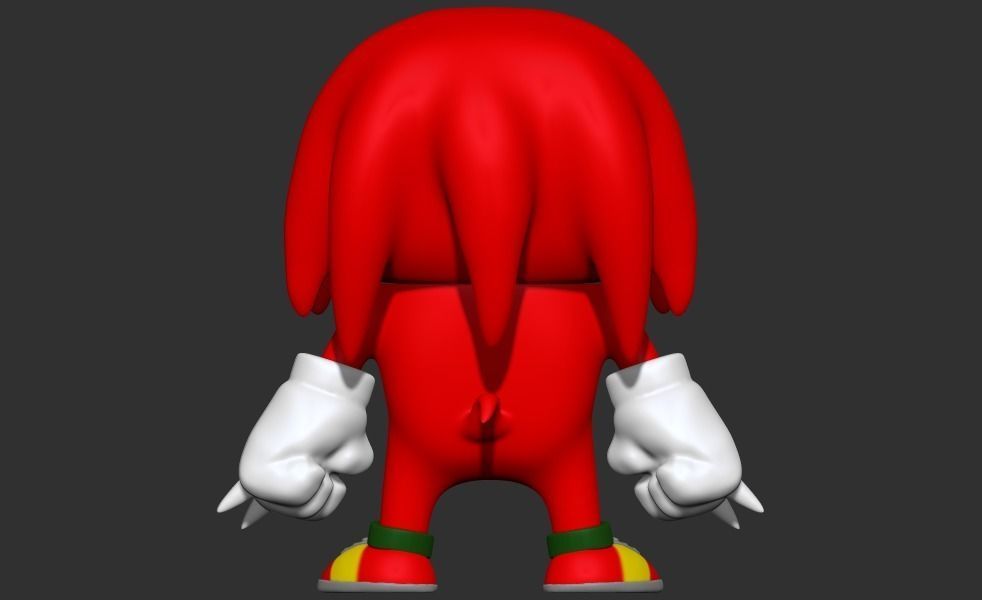 Knuckles Funko Pop 3D print model_4