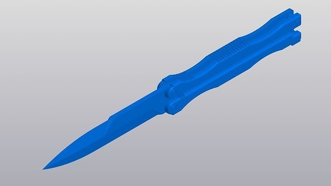 Butterfly knife 3D print model