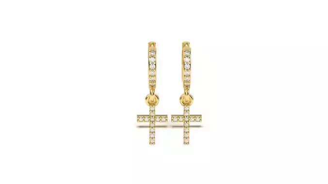cross earring 3D print model