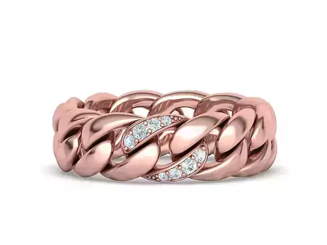 CUBAN LINK RING Chain Ring 9US Size 3dmodel 3D print model