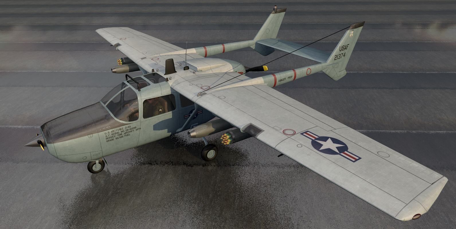 Cessna O-2A Skymaster 3D model_4