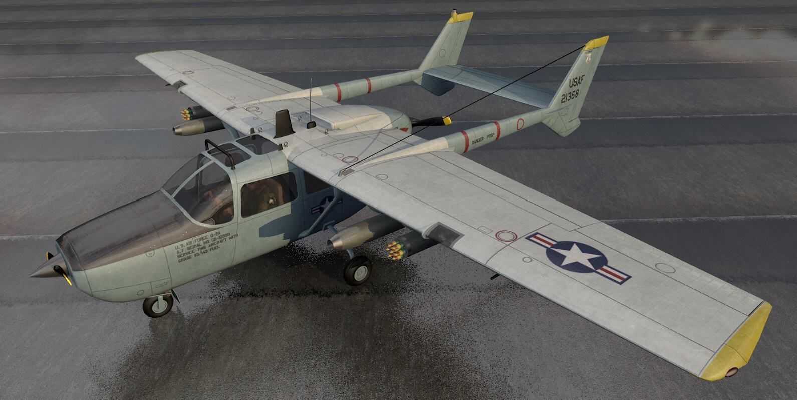 Cessna O-2A Skymaster 3D model_3