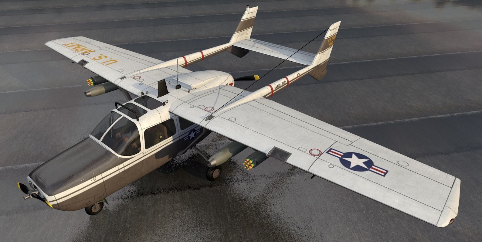 Cessna O-2A Skymaster 3D model_2
