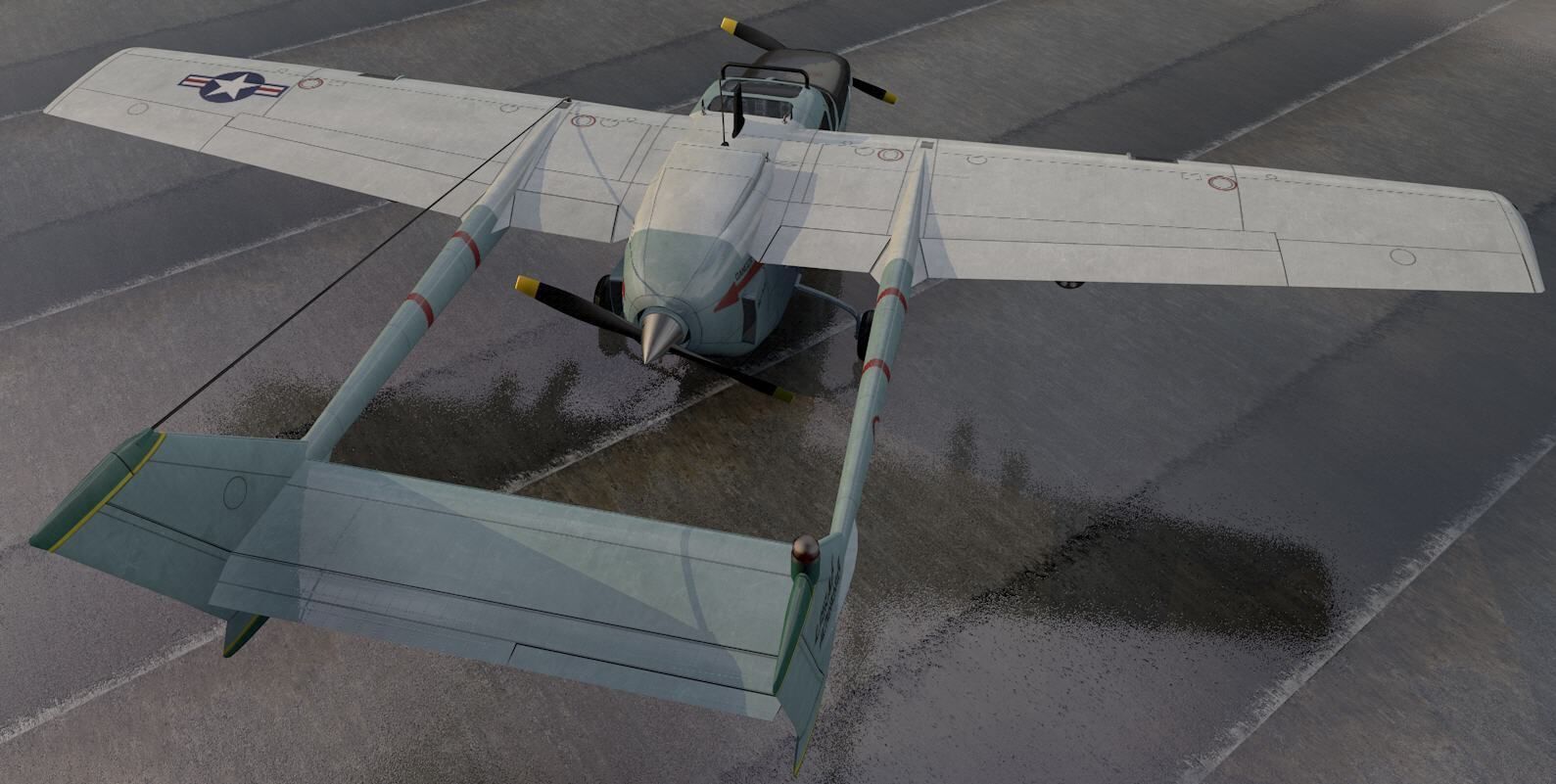 Cessna O-2A Skymaster 3D model_9