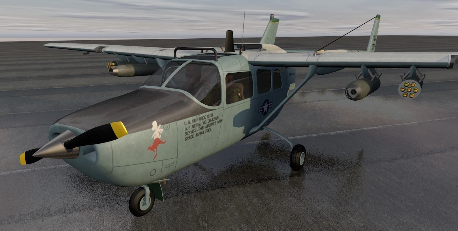 Cessna O-2A Skymaster 3D model_12