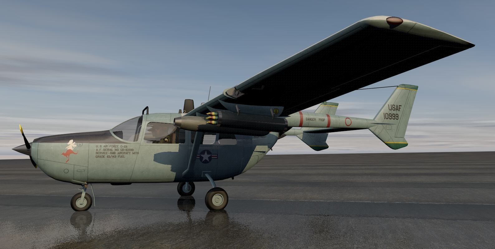 Cessna O-2A Skymaster 3D model_6