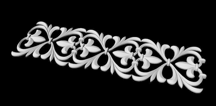 Central decor ornament for furniture 3D model_1