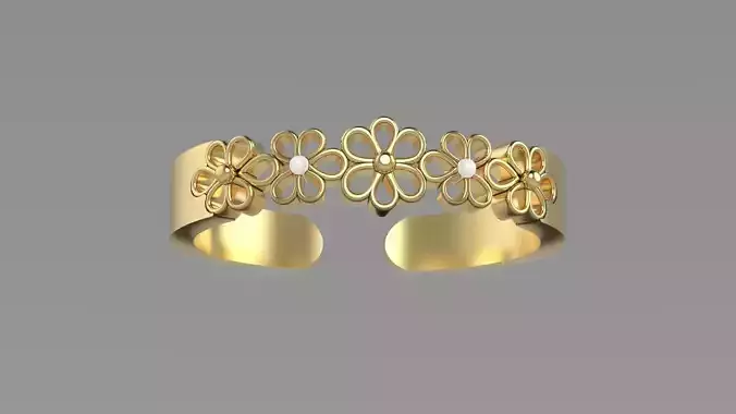 flower ring band adjustable