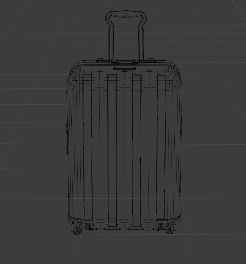 Baggage suitcase on wheels Free 3D model_7