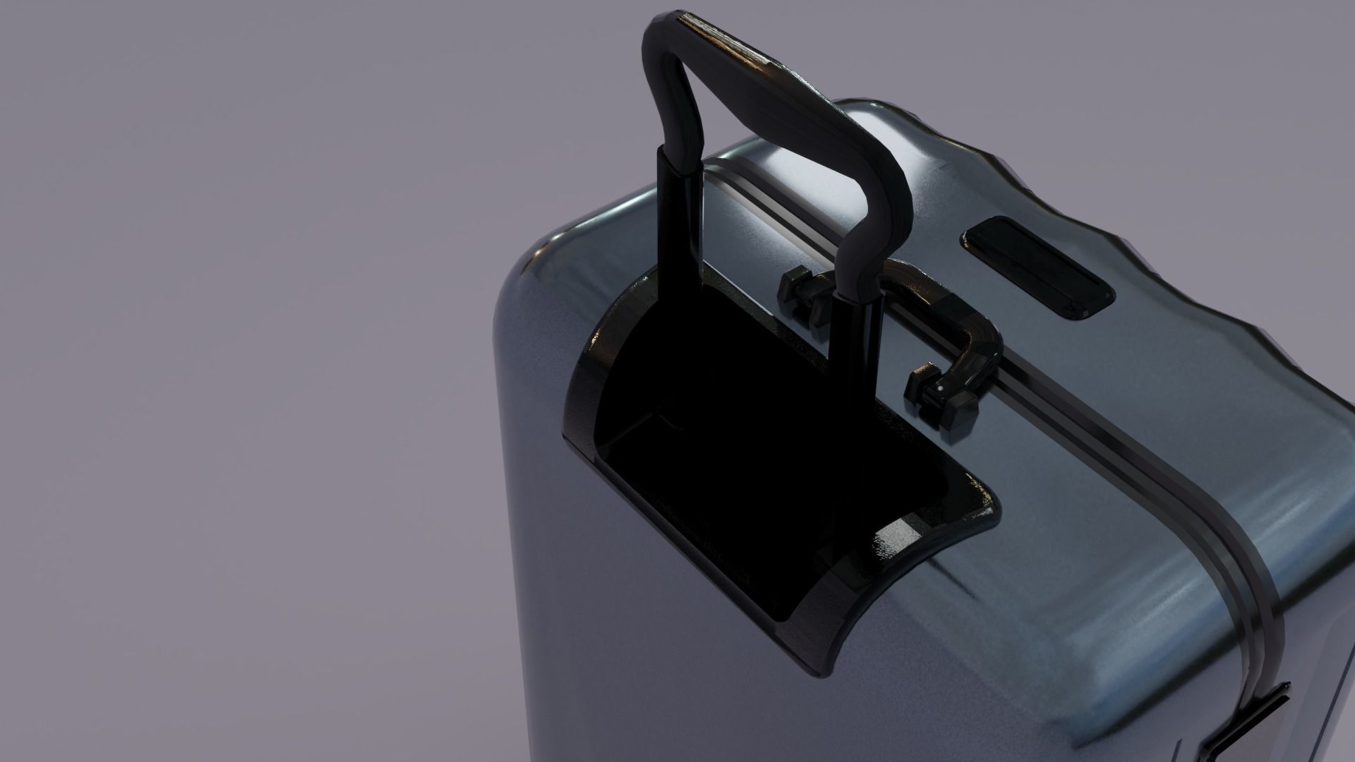 Baggage suitcase on wheels Free 3D model_4