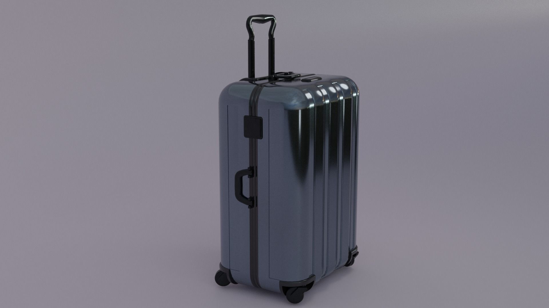 Baggage suitcase on wheels Free 3D model_1