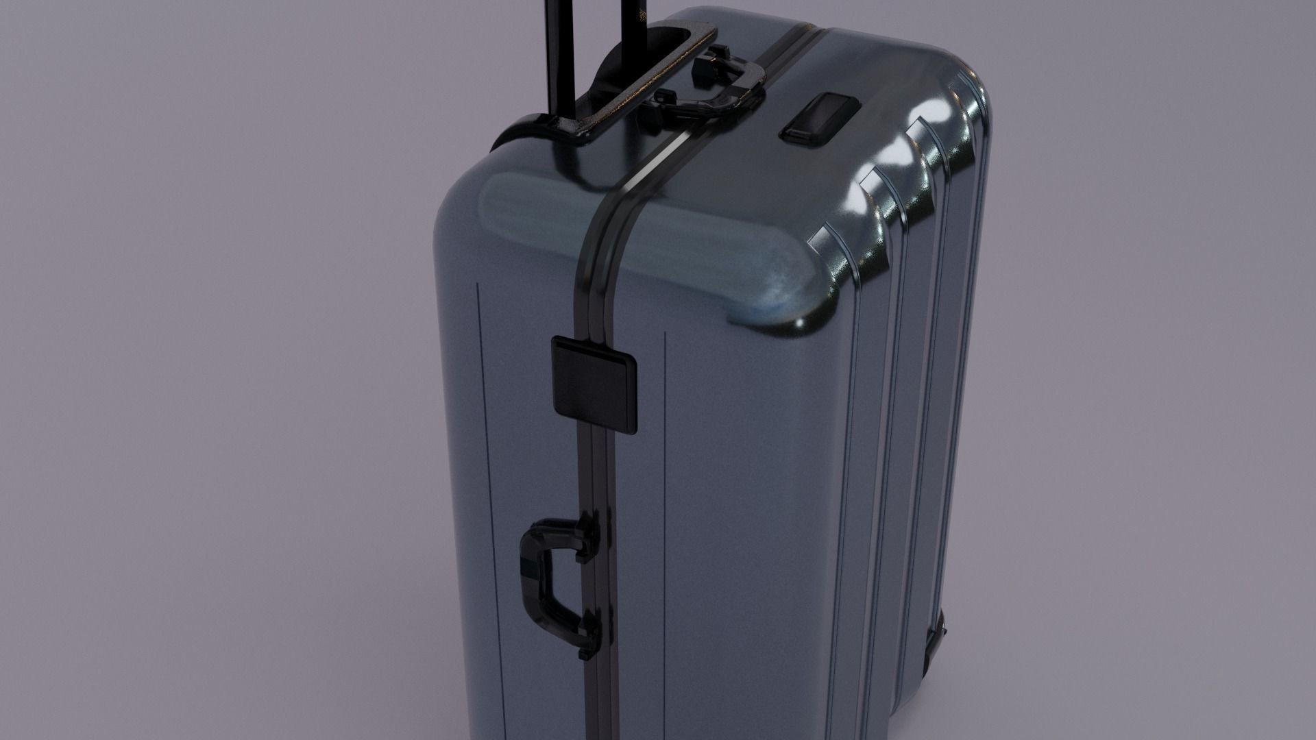Baggage suitcase on wheels Free 3D model_3