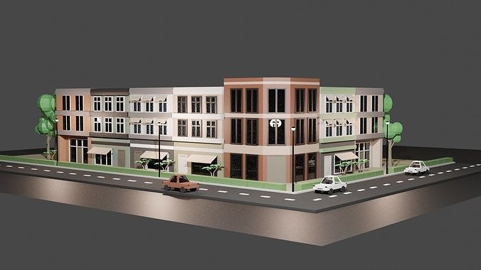 Low Poly City Assets Low-poly 3D model