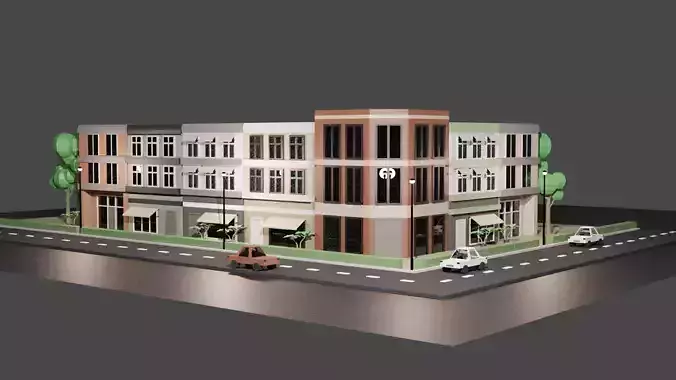 Low Poly City Assets Low-poly 3D model