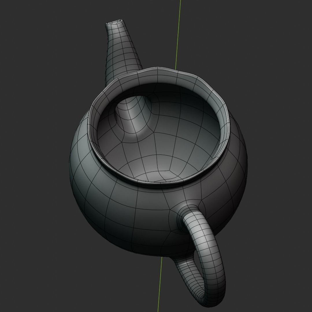 Teapot and cup on wooden table 3D model_5