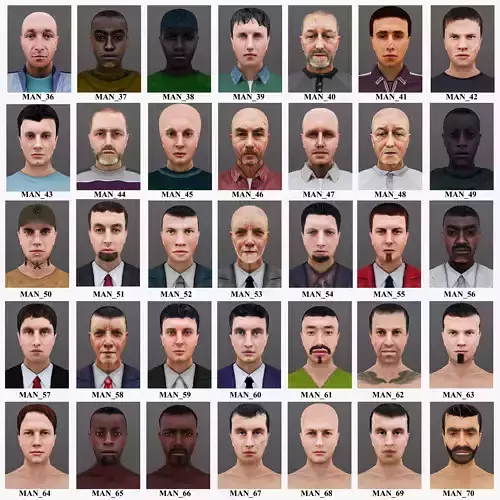 MAN 36 TO 70 3D Model Collection