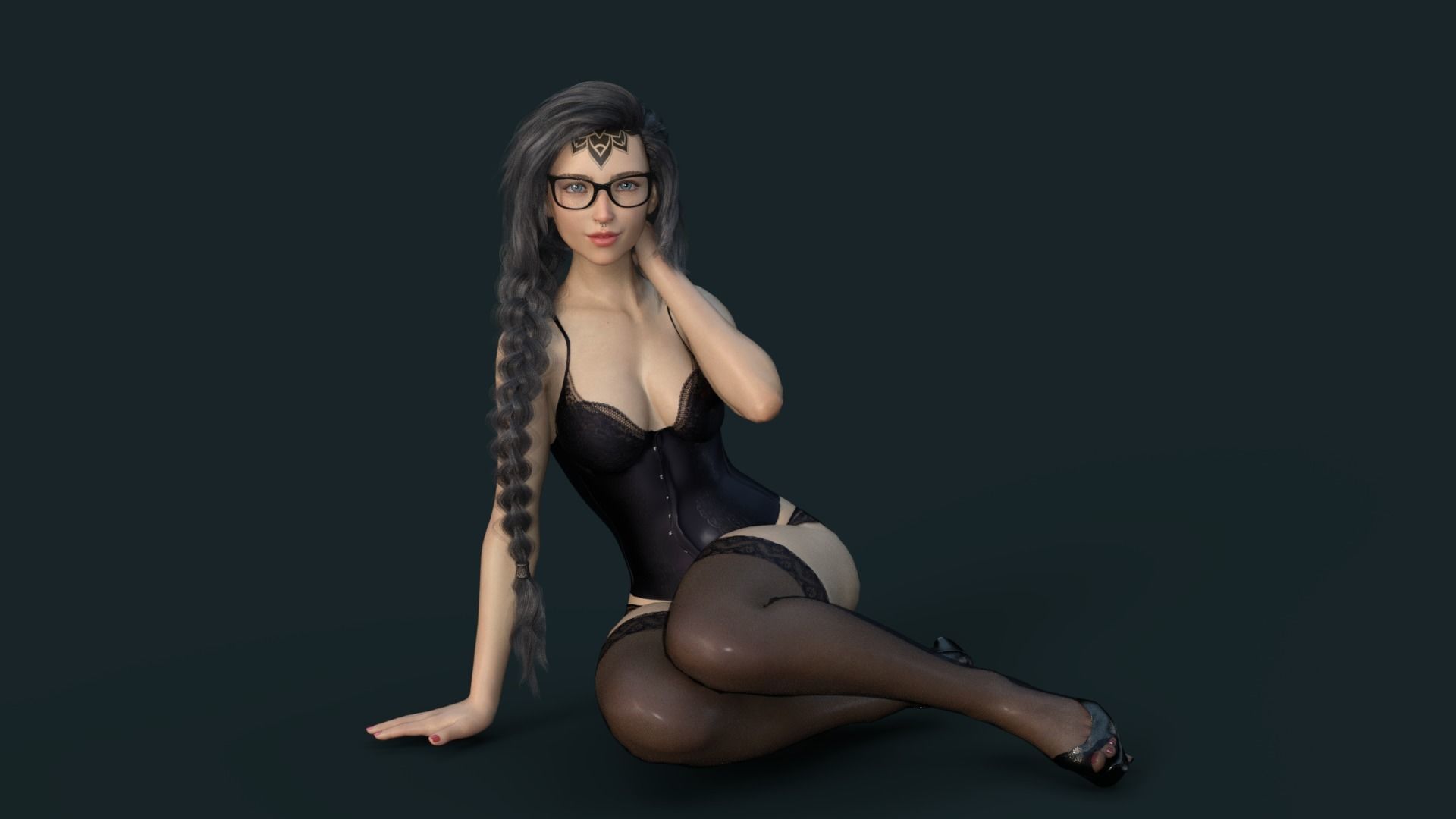 HARLEY -  Female character 3D model_1
