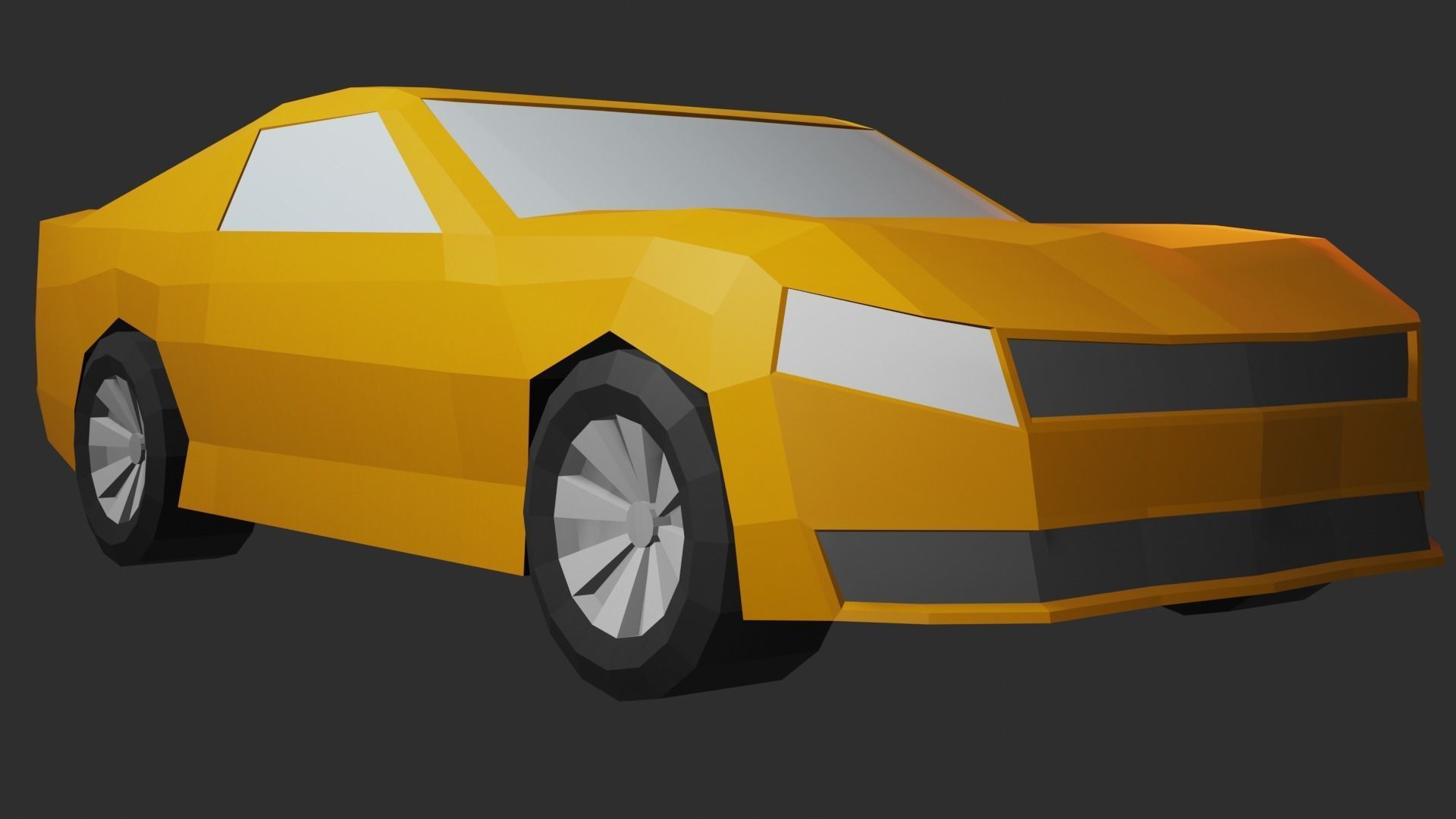 Low Poly Car chevrolet camaro Free 3D model_3