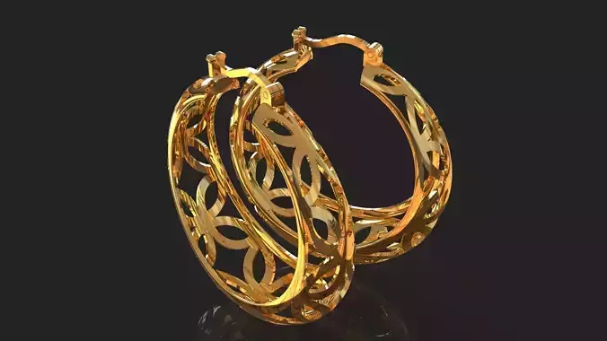 Earrings Scandinavian 3D print model