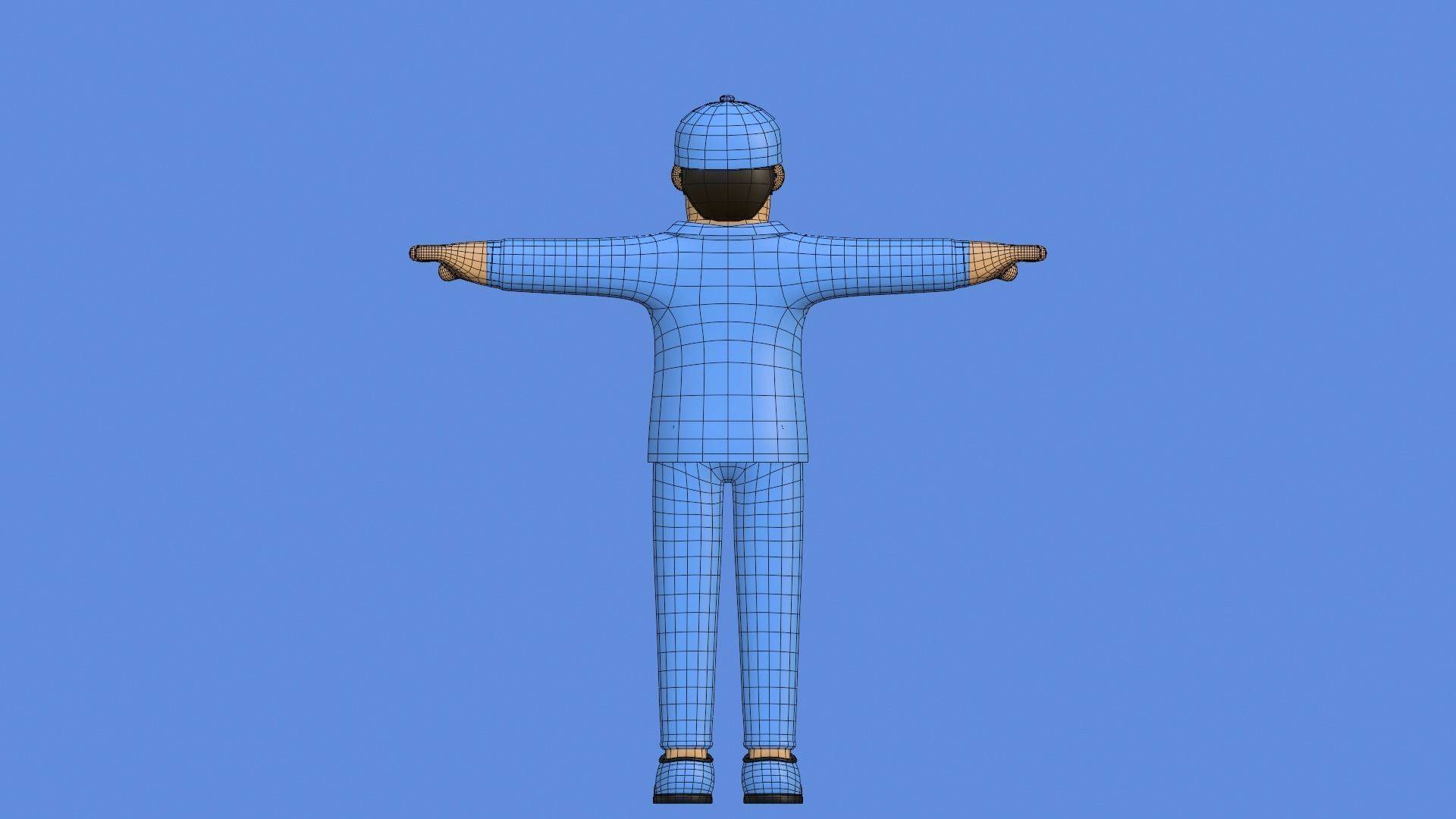 Minimal Worker 3D Cartoon Character 3D model_26