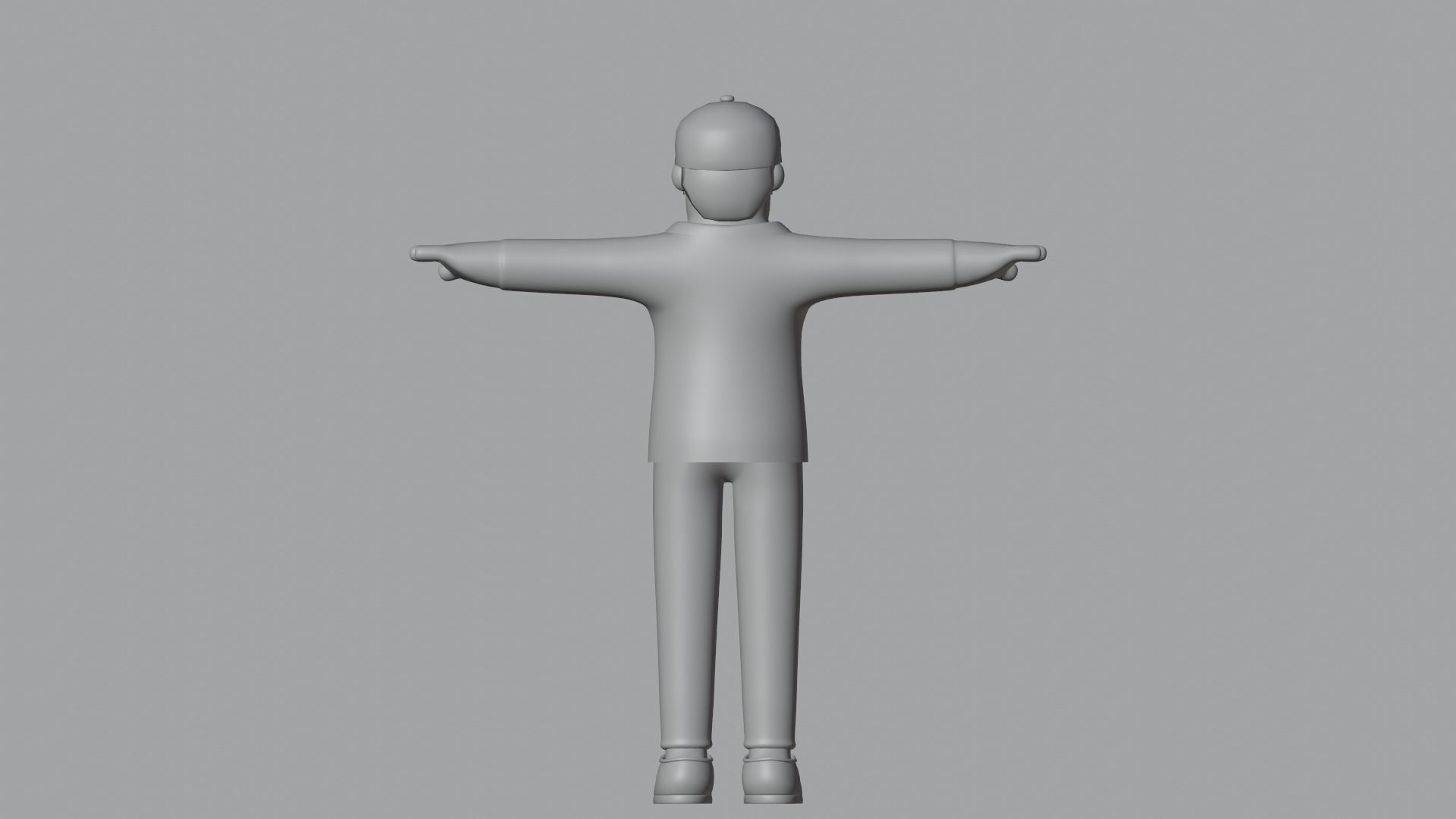 Minimal Worker 3D Cartoon Character 3D model_18