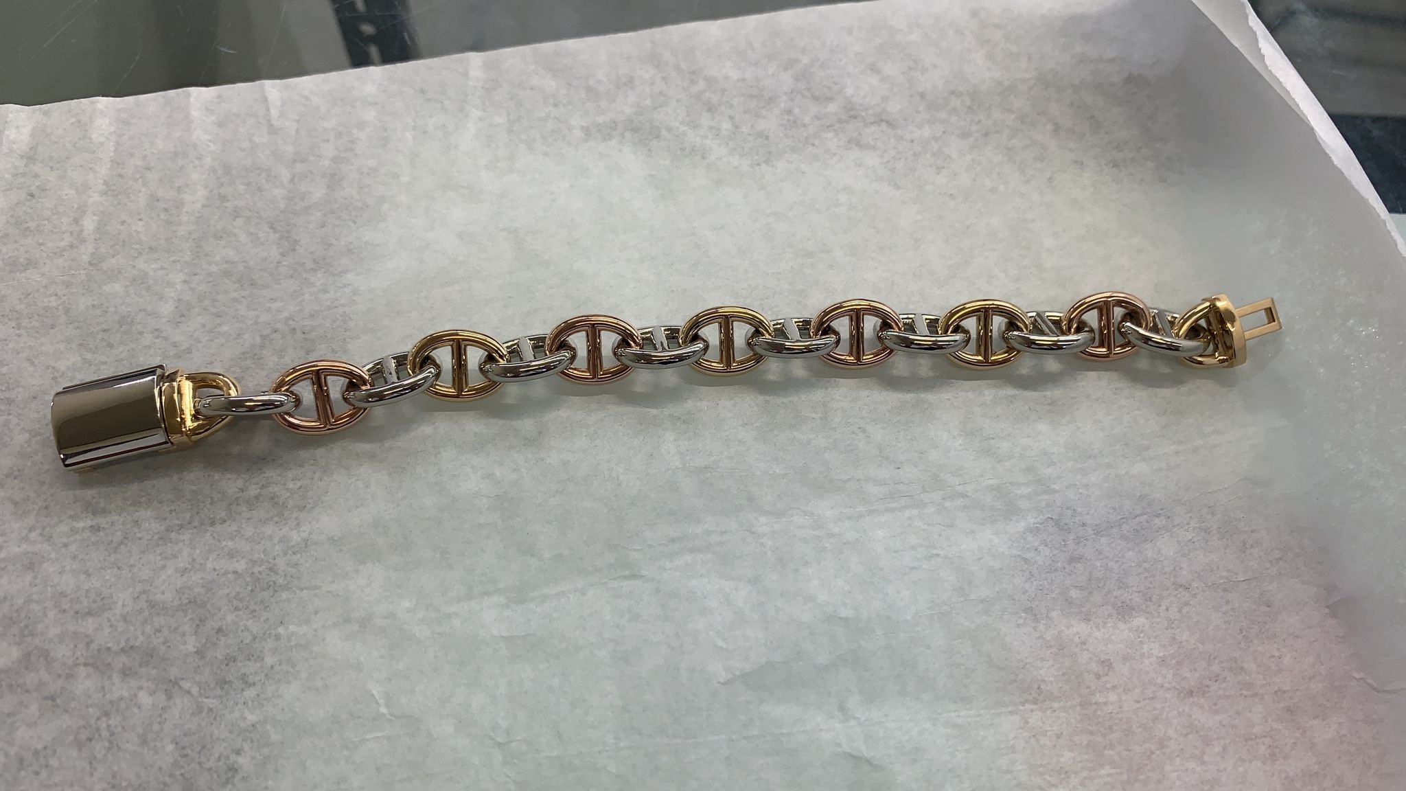 Anchor Mariner Chain model for chain or bracelet with lock 3D print model_4