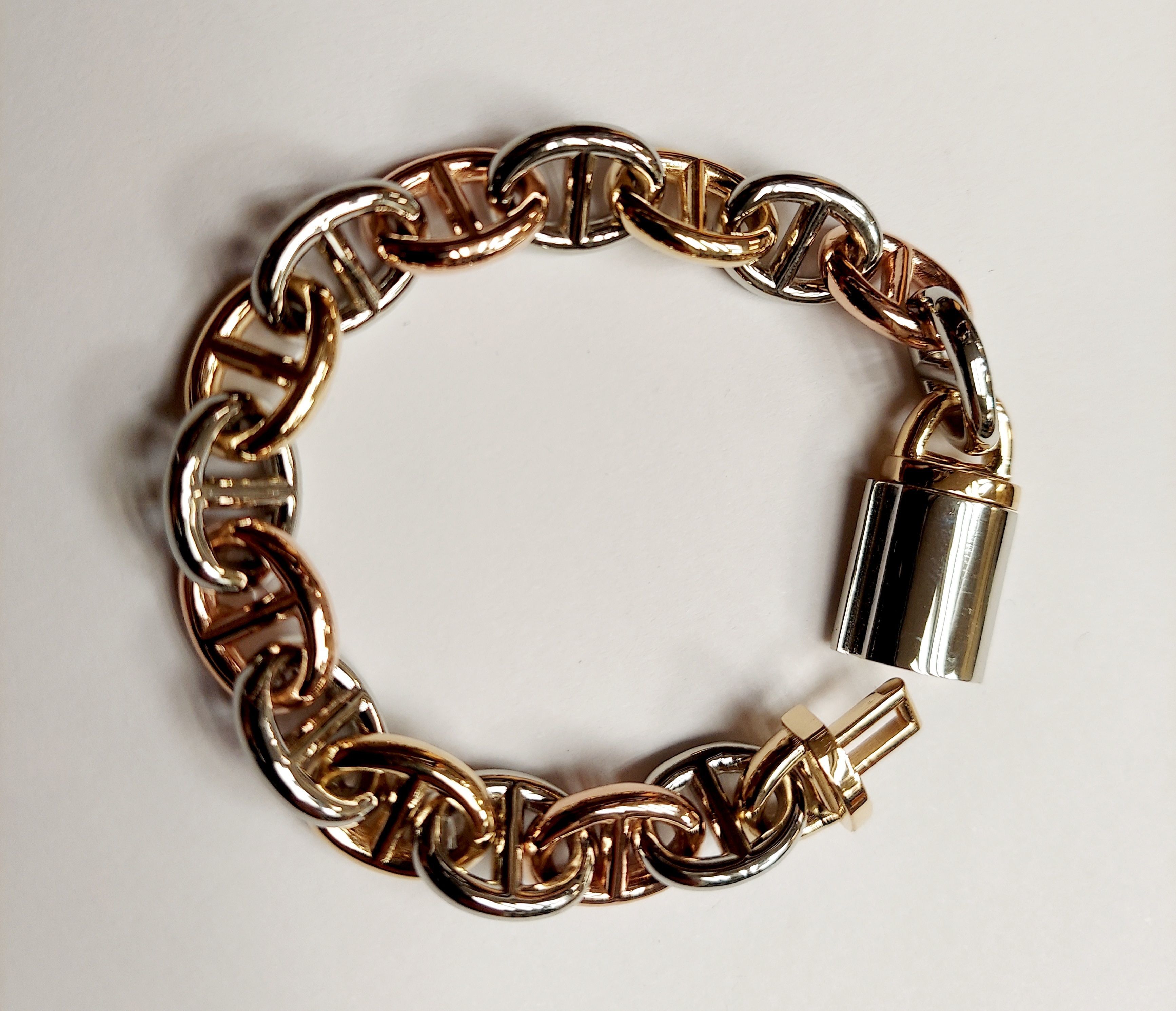 Anchor Mariner Chain model for chain or bracelet with lock 3D print model_1