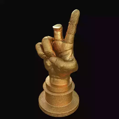 Golden Greek Hand Gesture Trophy
