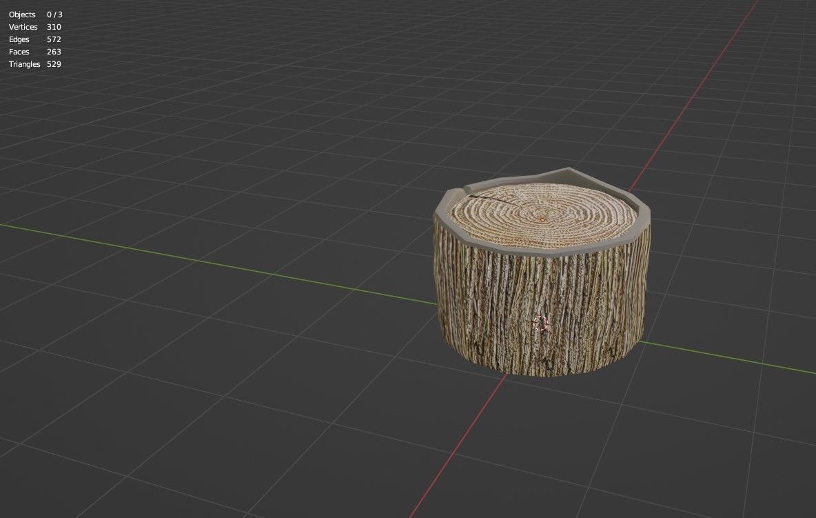 Tree Stump Free low-poly Free low-poly 3D model_1