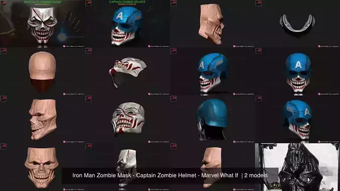 Iron Man Zombie Mask - Captain Zombie Helmet - Marvel What If 