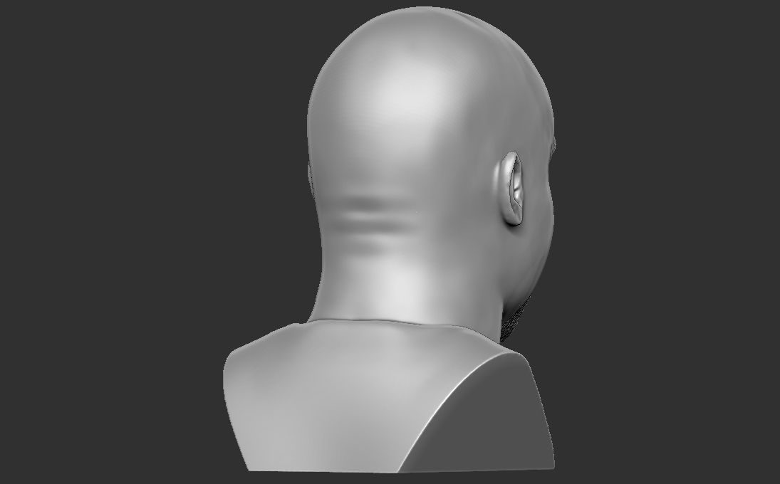 Shaquille ONeal bust for 3D printing 3D print model_8